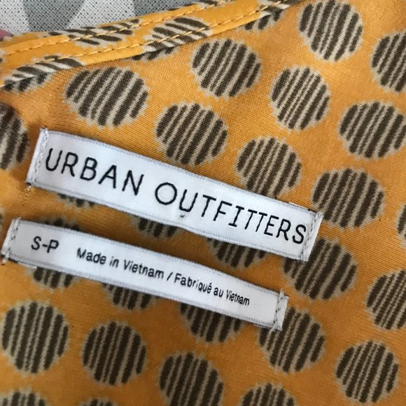 Urban Outfitters Sz S/P Lily Satin Wrap Midi Dress Golden Yellow - Picture 6 of 9